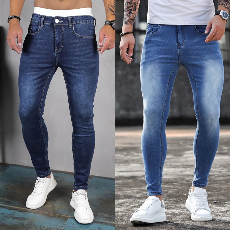 Heren Elastische Skinny Jeans