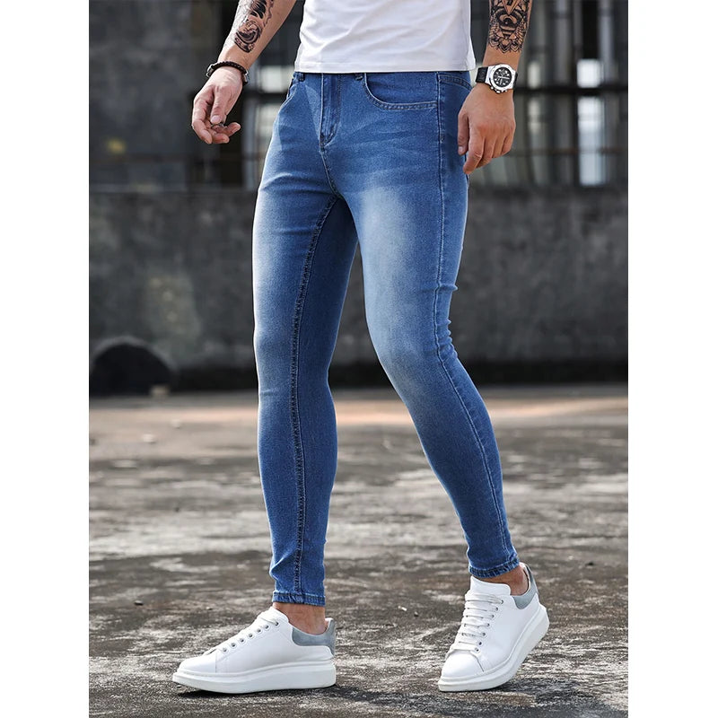 Heren Elastische Skinny Jeans