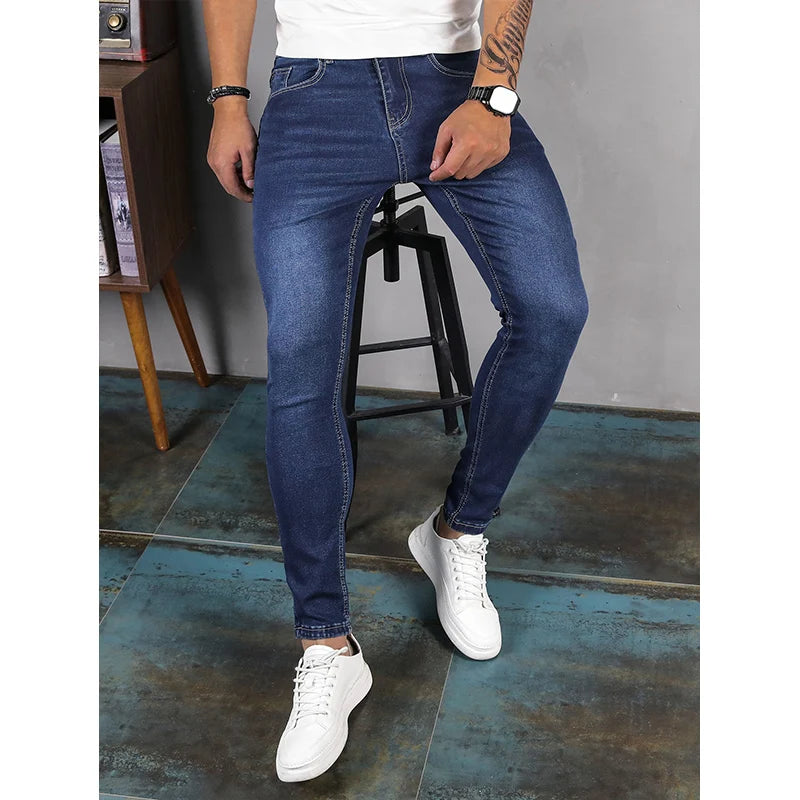 Heren Elastische Skinny Jeans