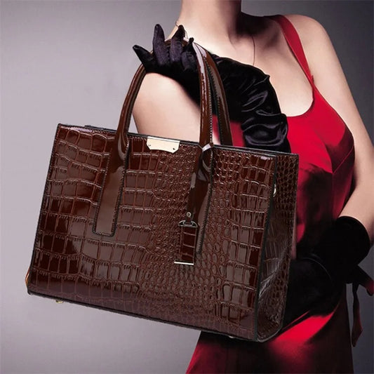 Crocodile print ladies handbags wallet