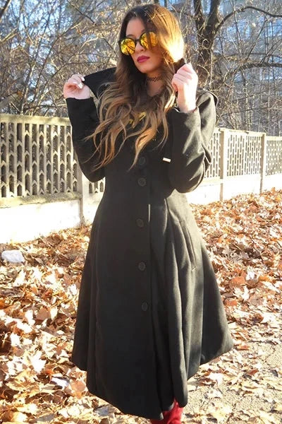 Women's Elegant Goth Trench Coat