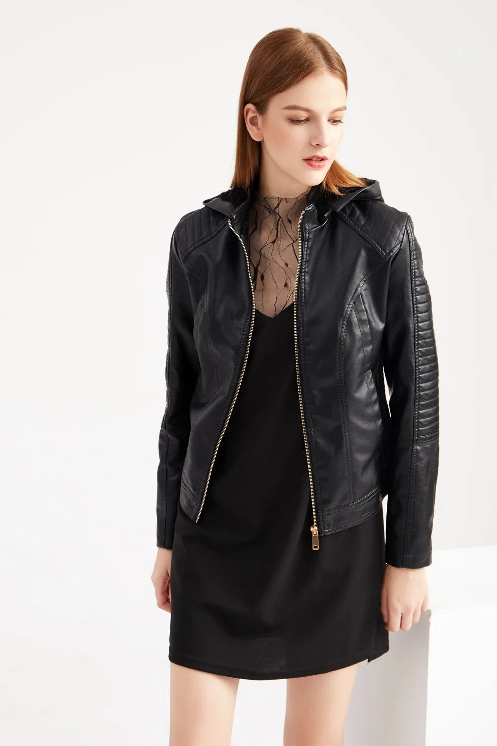 Faux Leather Jacket Women 2024