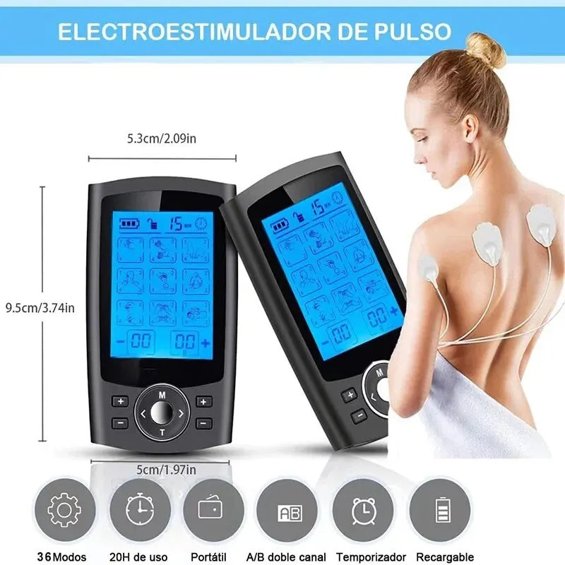 Tens Spierstimulator 36 Modi Electric EMS Acupunctuur Lichaamsmassage