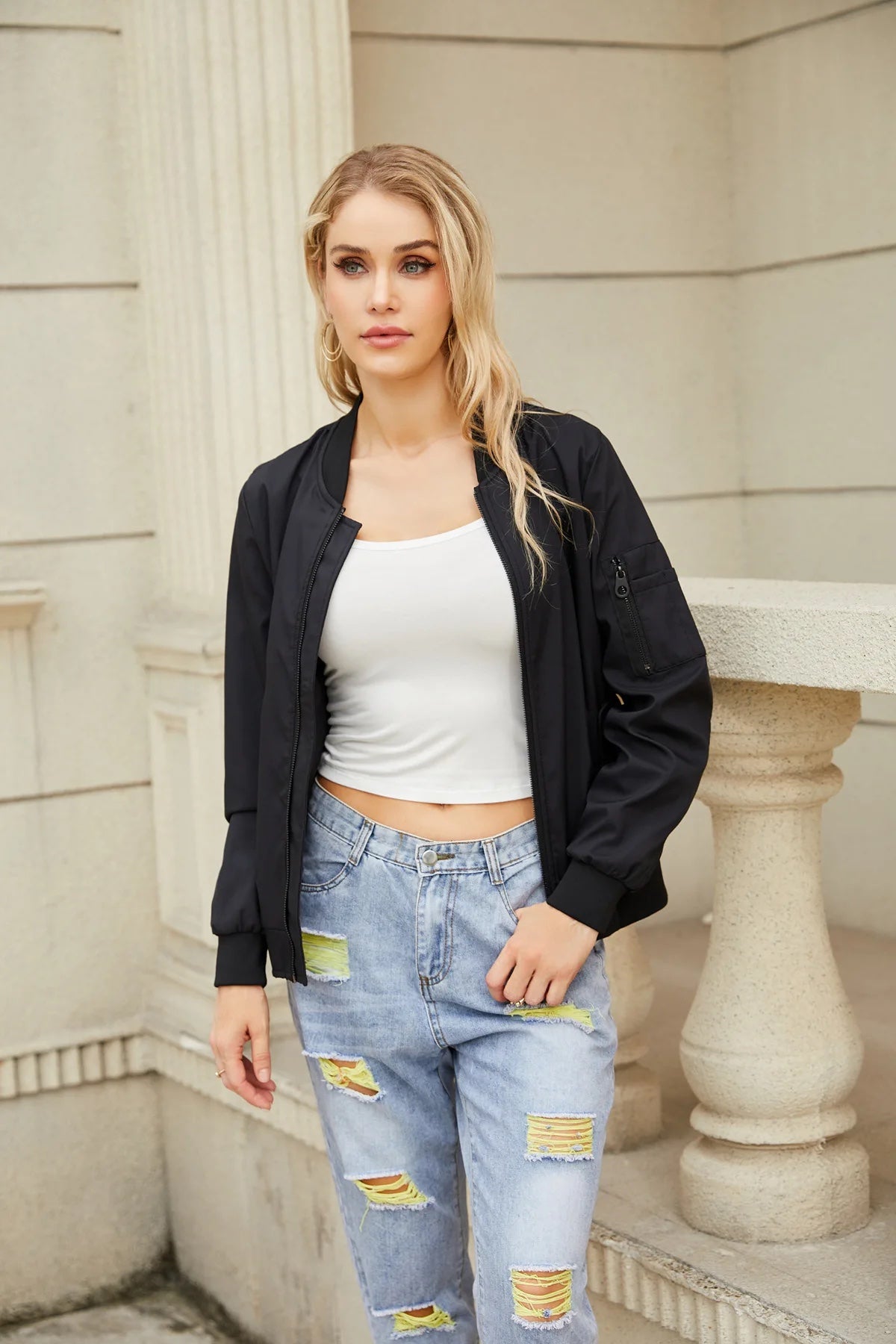 Bomber jacket for women spring and summer