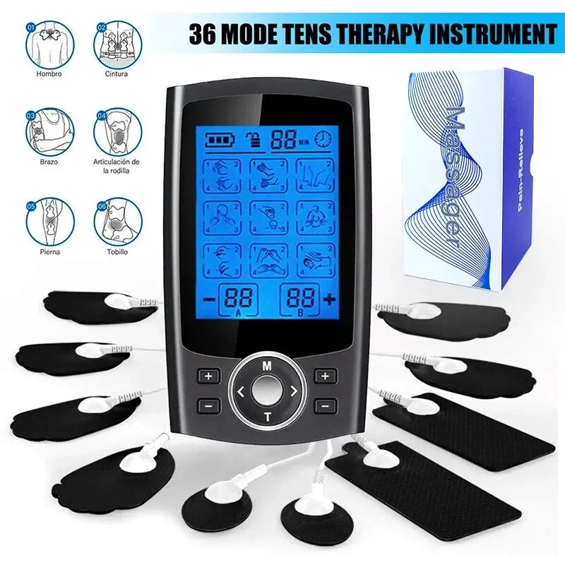 Tens Spierstimulator 36 Modi Electric EMS Acupunctuur Lichaamsmassage