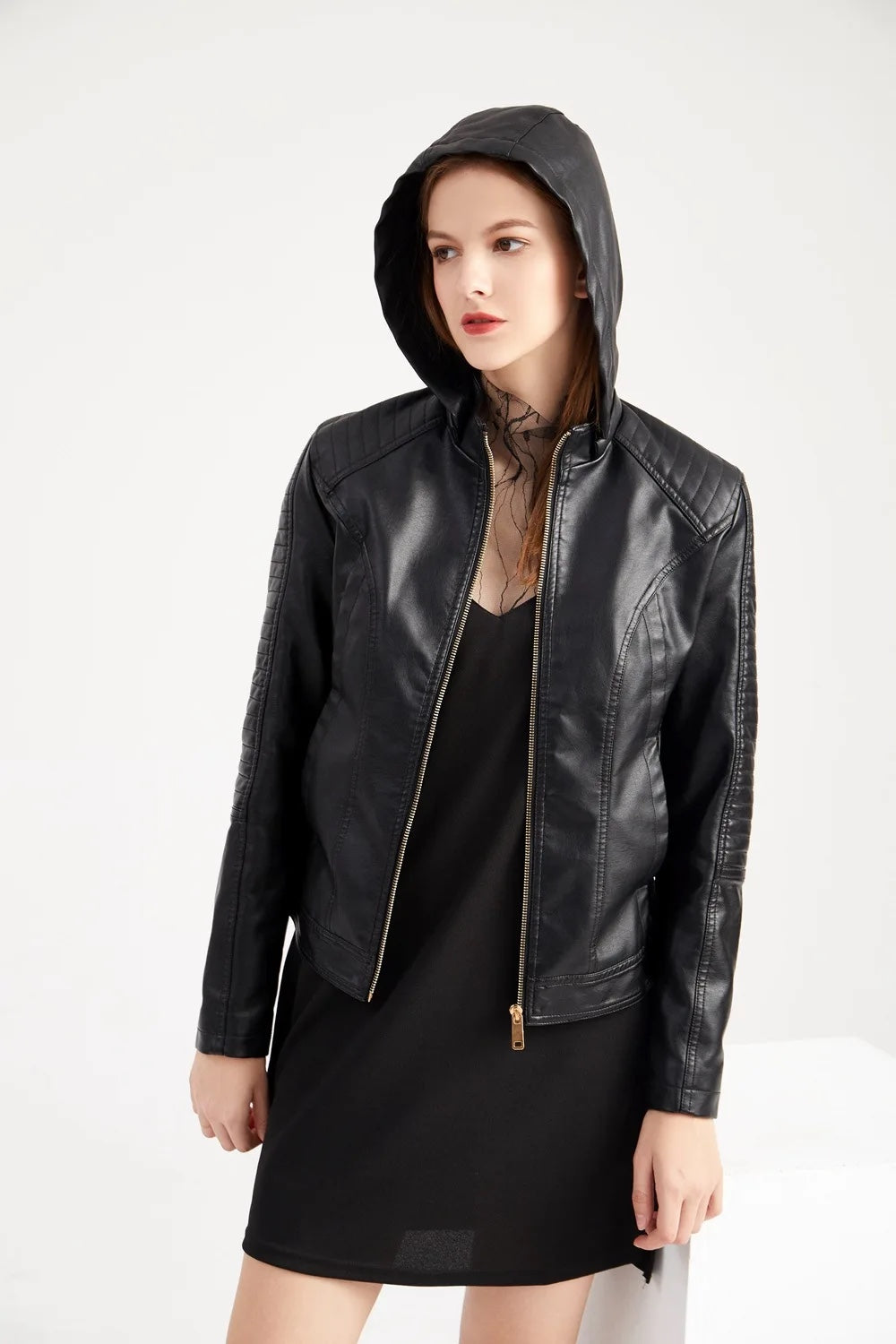 Faux Leather Jacket Women 2024