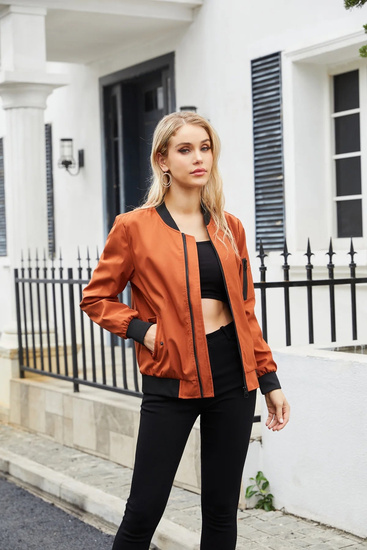 Bomber jacket for women spring and summer