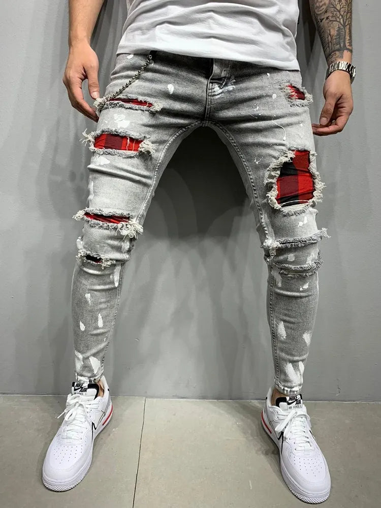 Heren Skinny Ripped Jeans