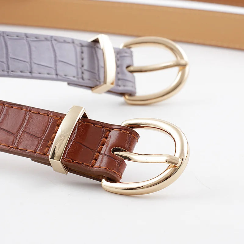 New crocodile pattern fashion women's belt