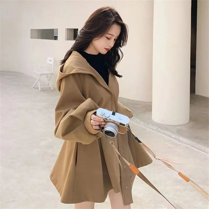 Style Hooded Trench Coat