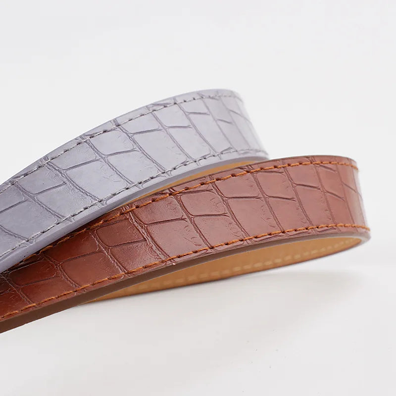 New crocodile pattern fashion women's belt