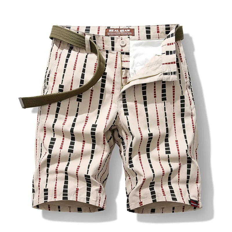 Summer New Men's Straight Cargo Shorts