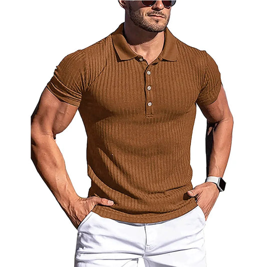 Mode Polo Shirt met Opstaande Kraag