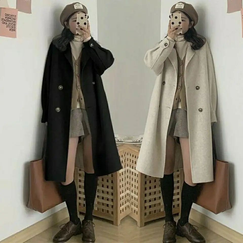 Stijlvolle wollen trenchcoat