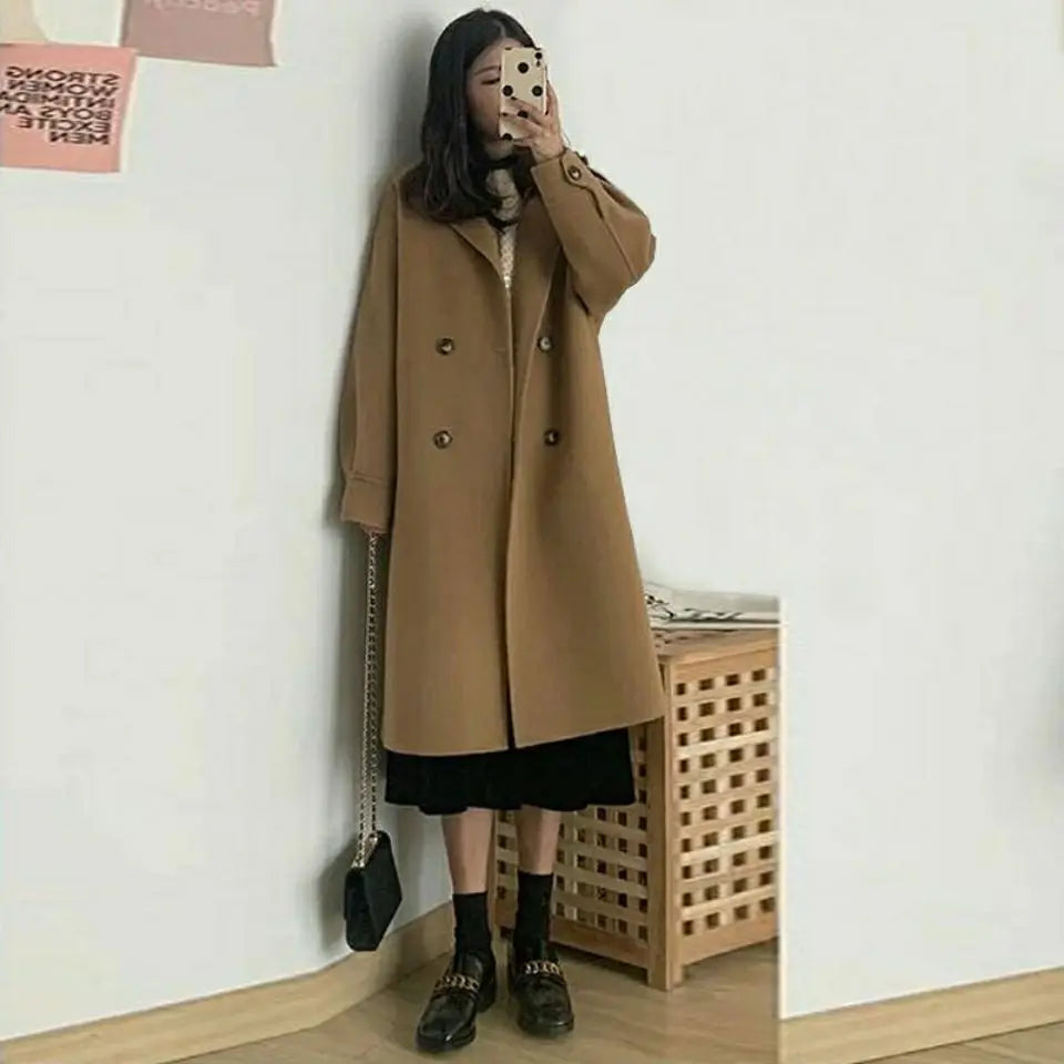 Stylish Wool Trench Coat