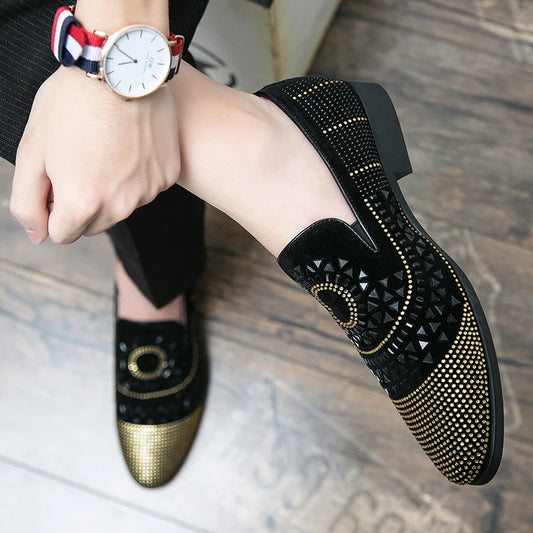 Luxurious Black Velvet Moccasins