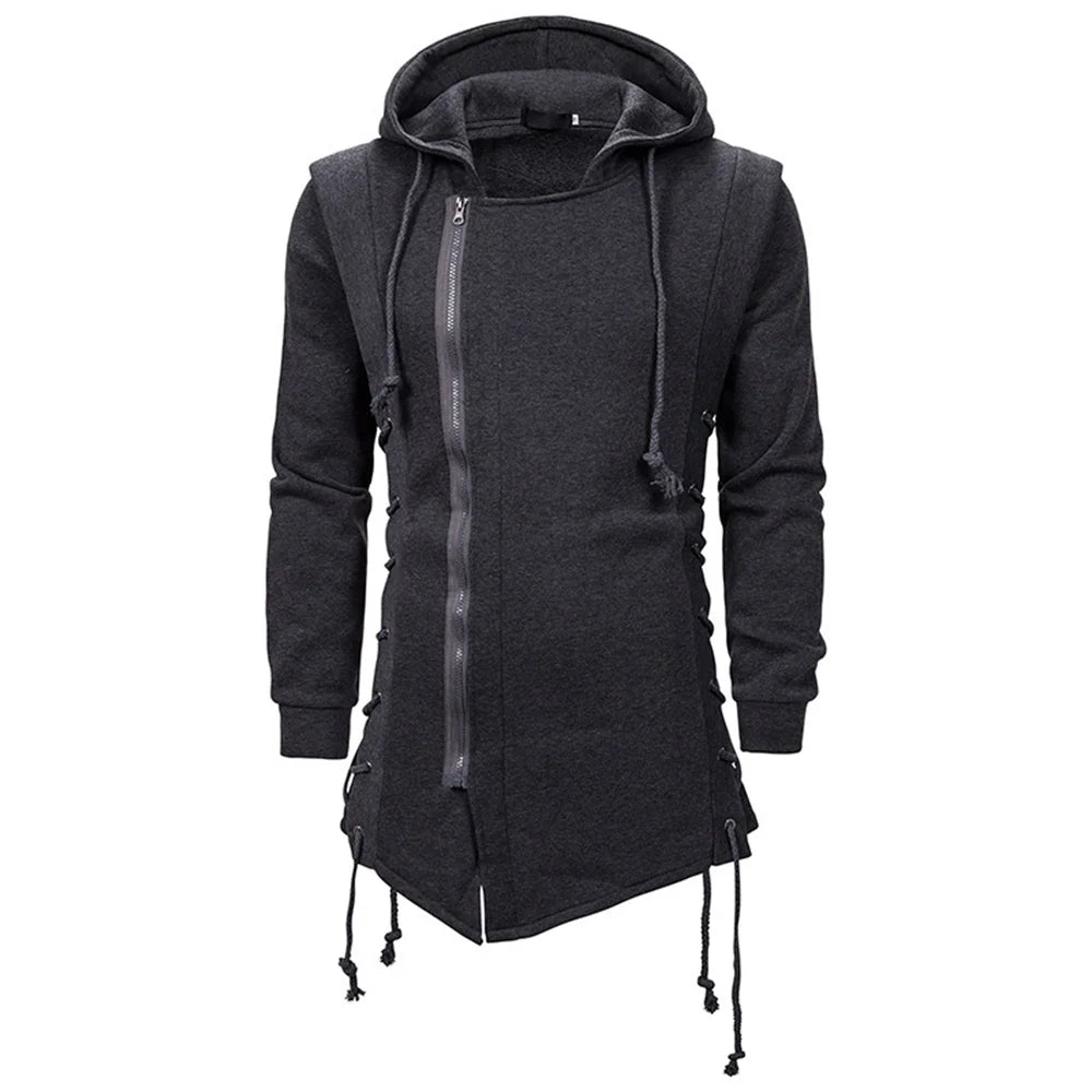 Slim Fit Dark Hoodie Jacket