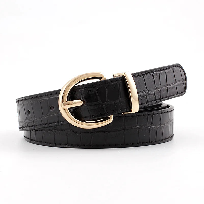 New crocodile pattern fashion women's belt