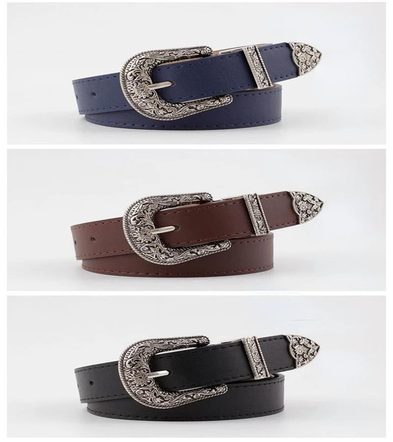 Upgrade your style with a women's pin buckle belt