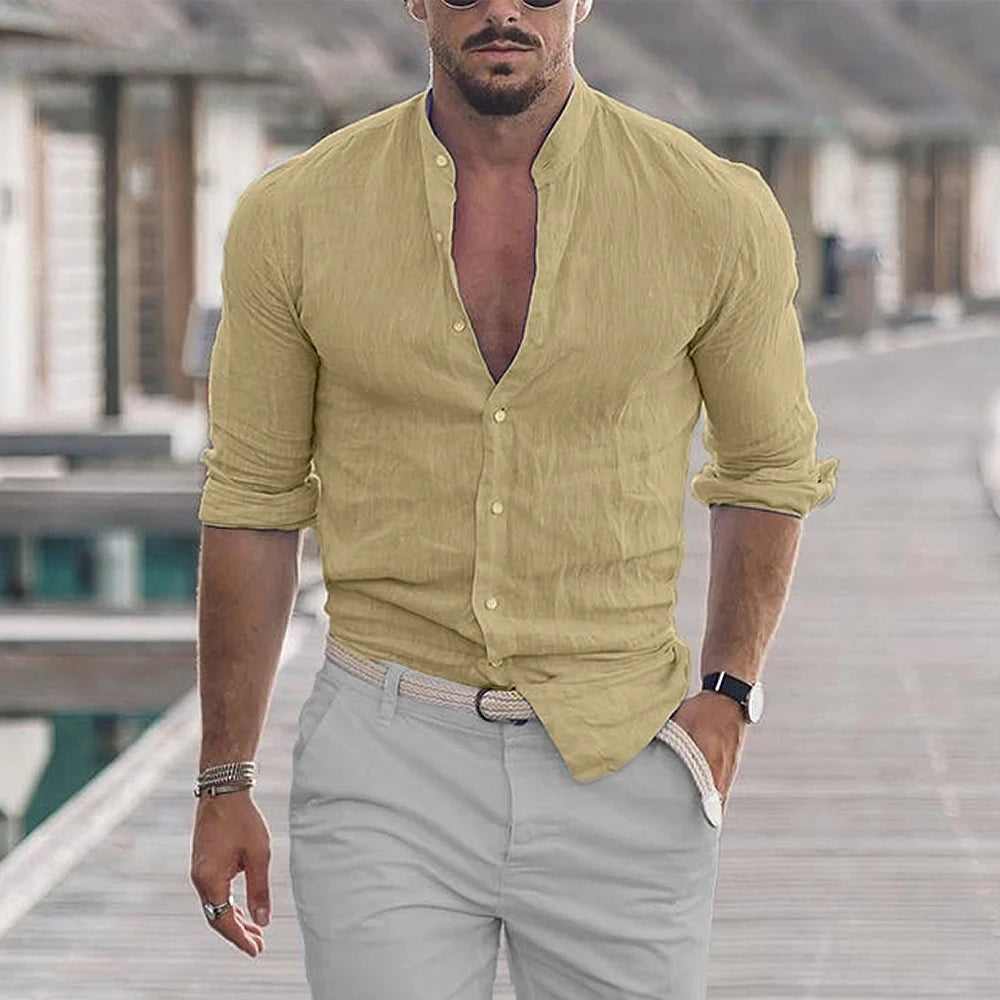 Men's Cotton Linen Shirt