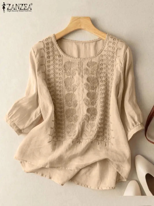 Vintage kanten crochet blouse