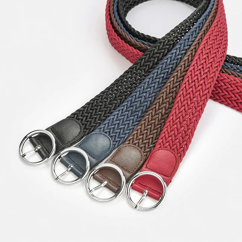 3.2cm wax rope braided fashion women's belt