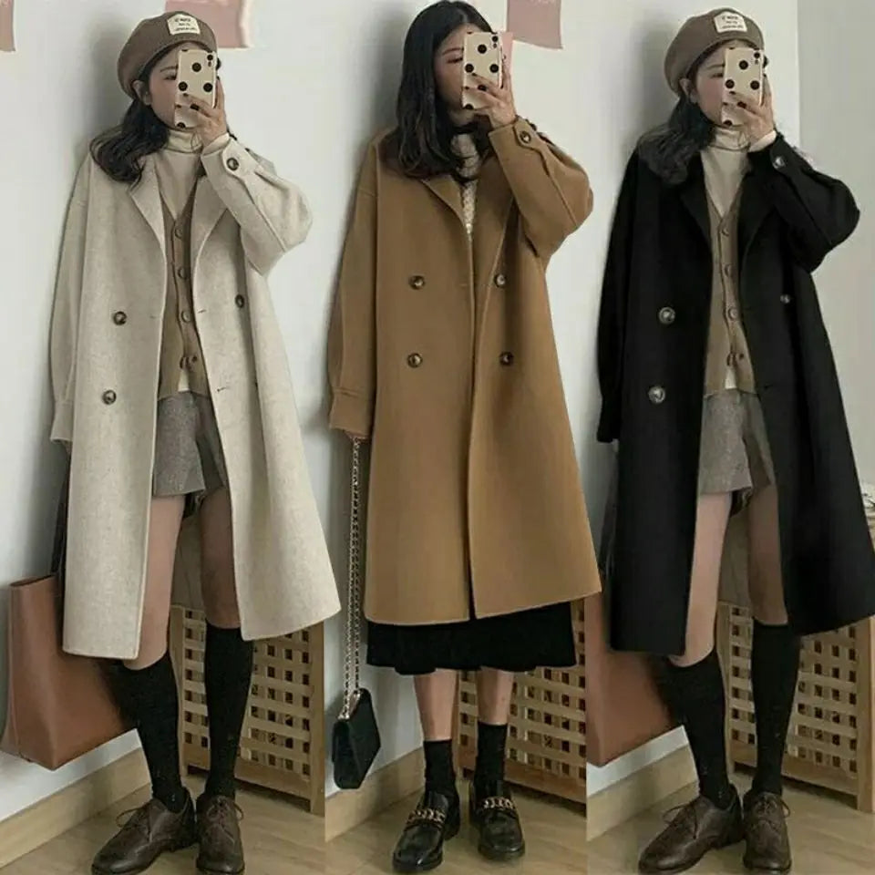 Stylish Wool Trench Coat