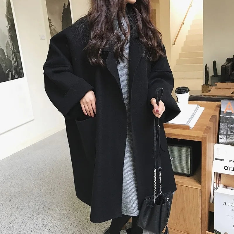 Women's Winter Elegant Woolen Trench Coat