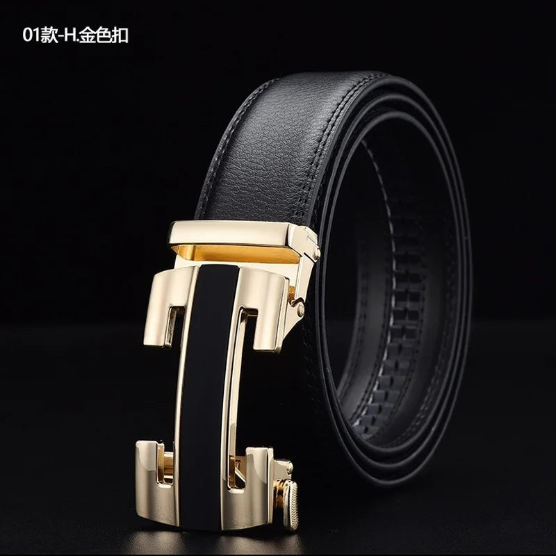 Upgrade your look with our business black leather belt