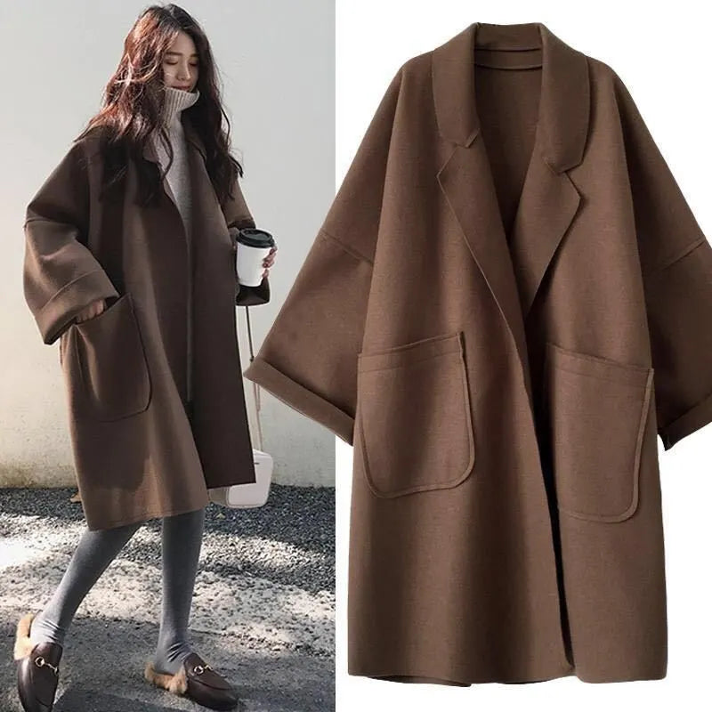 Women's Winter Elegant Woolen Trench Coat