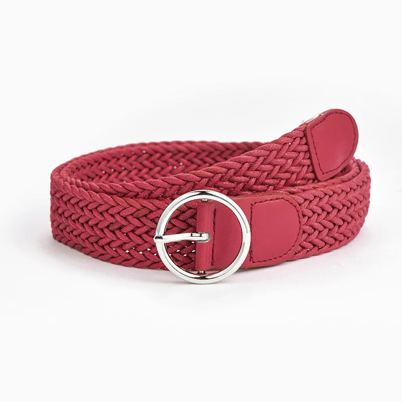 3.2cm wax rope braided fashion women's belt