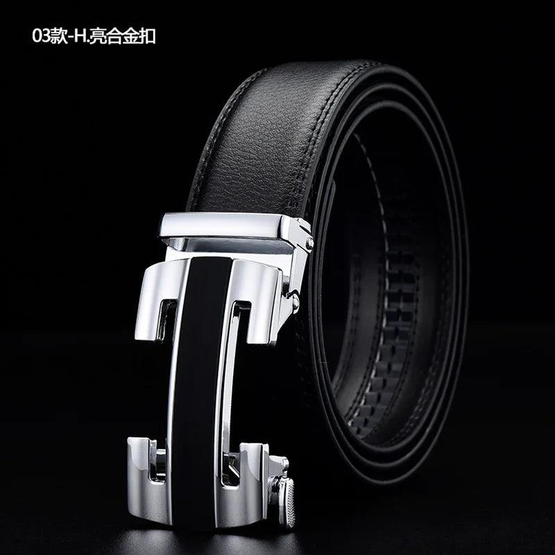 Upgrade your look with our business black leather belt