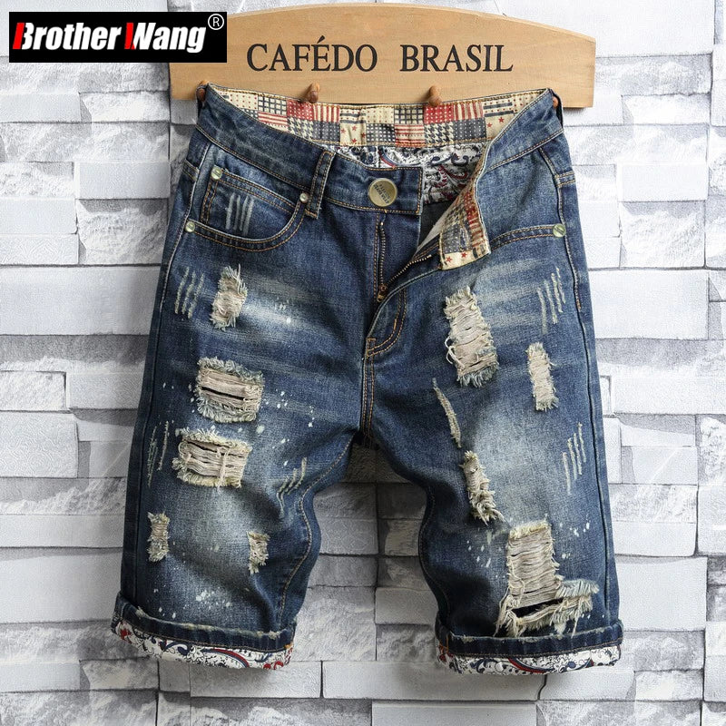 New Fashion Slim Fit Vintage Ripped Retro Jeans