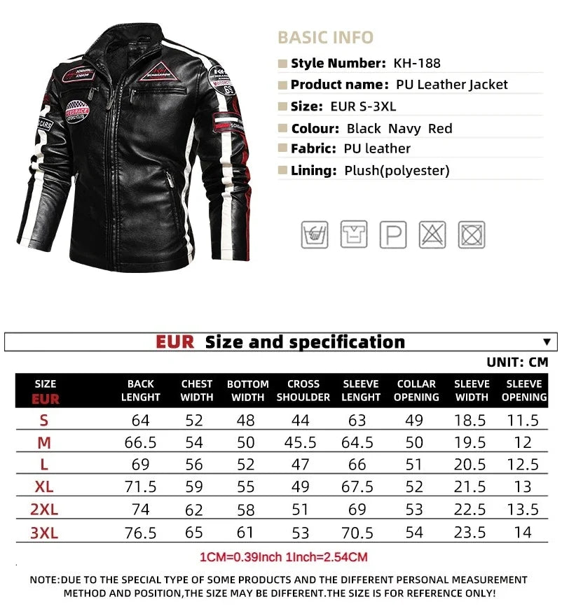 Ride in style with our leather fleece jacket