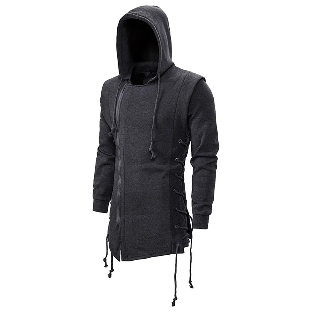 Slim Fit Dark Hoodie Jacket