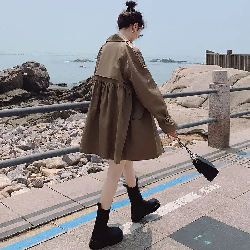 A-line Trench Coat for Women