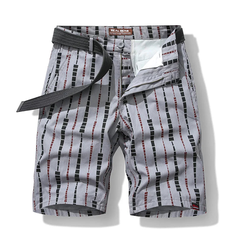 Summer New Men's Straight Cargo Shorts