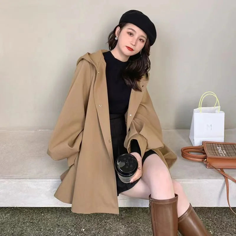 Style Hooded Trench Coat