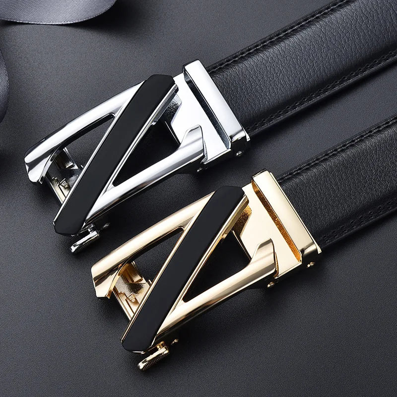 Upgrade your look with our business black leather belt