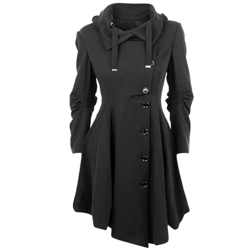 Women's Elegant Goth Trench Coat