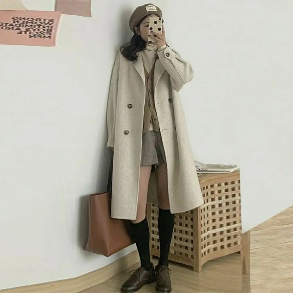 Stylish Wool Trench Coat