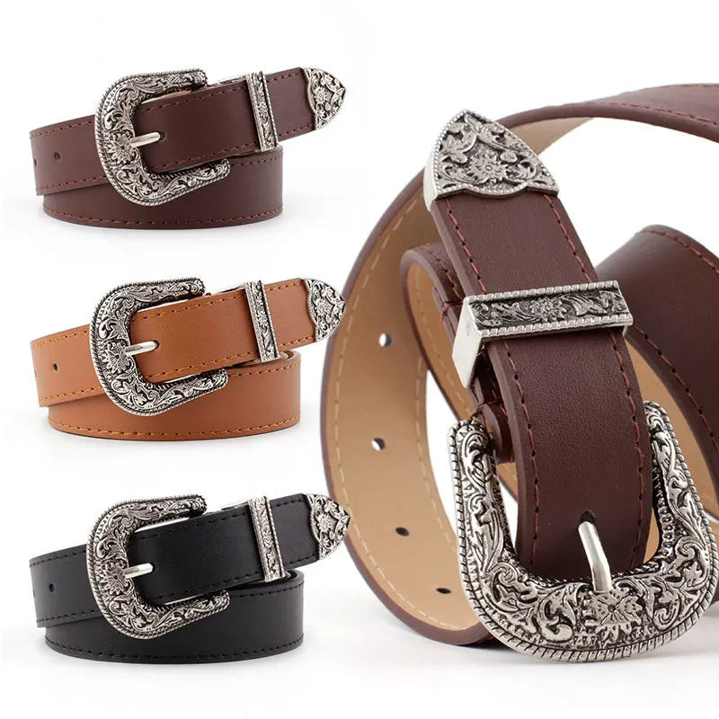 Upgrade your style with a women's pin buckle belt