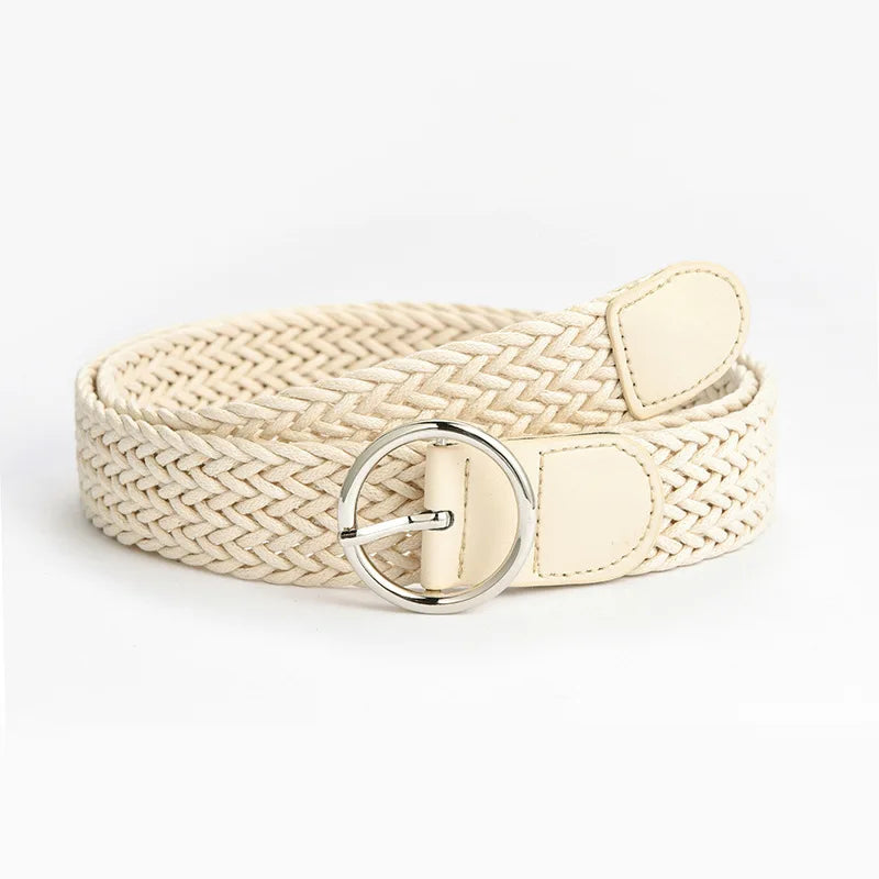 3.2cm wax rope braided fashion women's belt