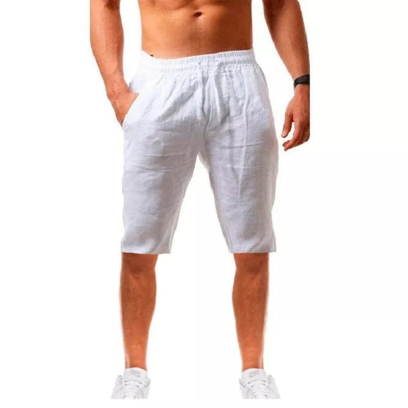 Zomer Heren Katoenen Linnen Shorts