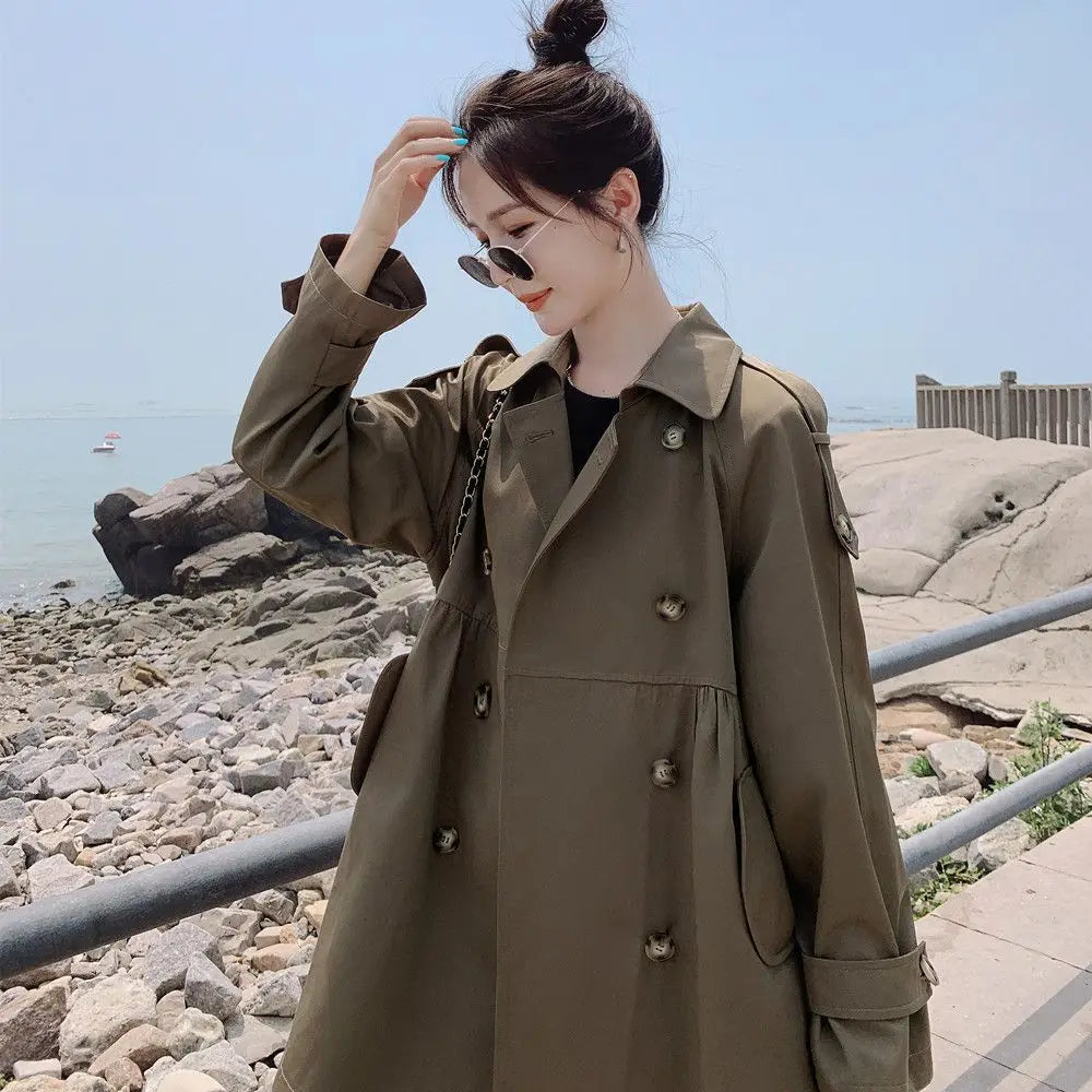 A-line Trench Coat for Women