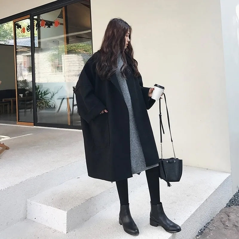 Women's Winter Elegant Woolen Trench Coat