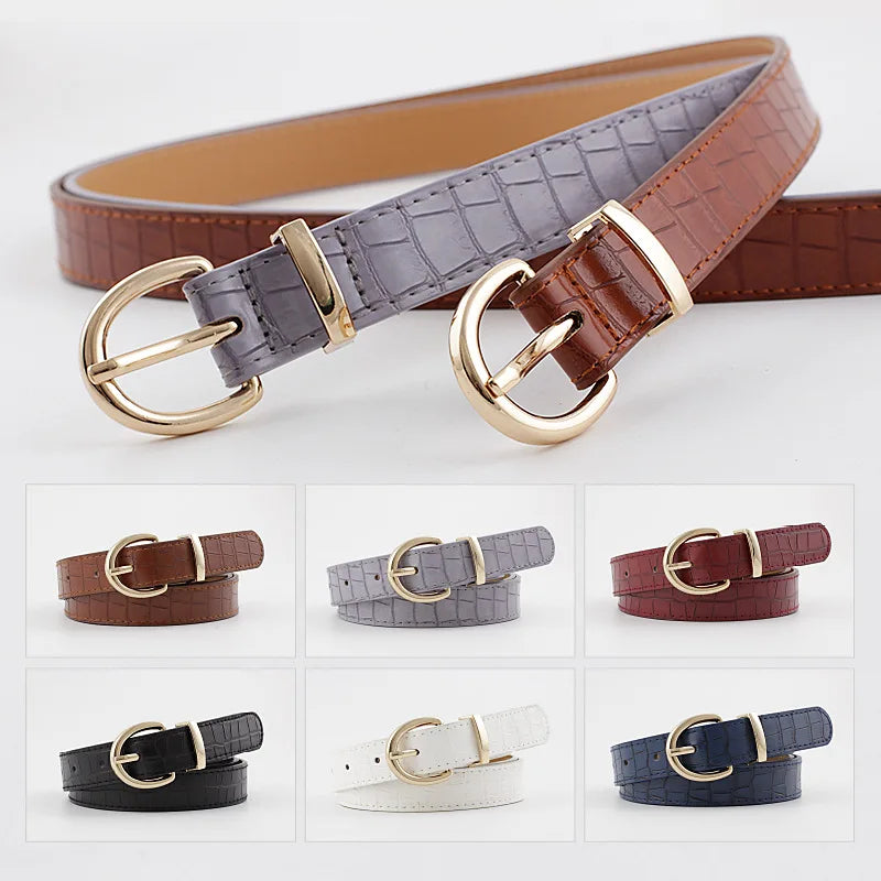 New crocodile pattern fashion women's belt