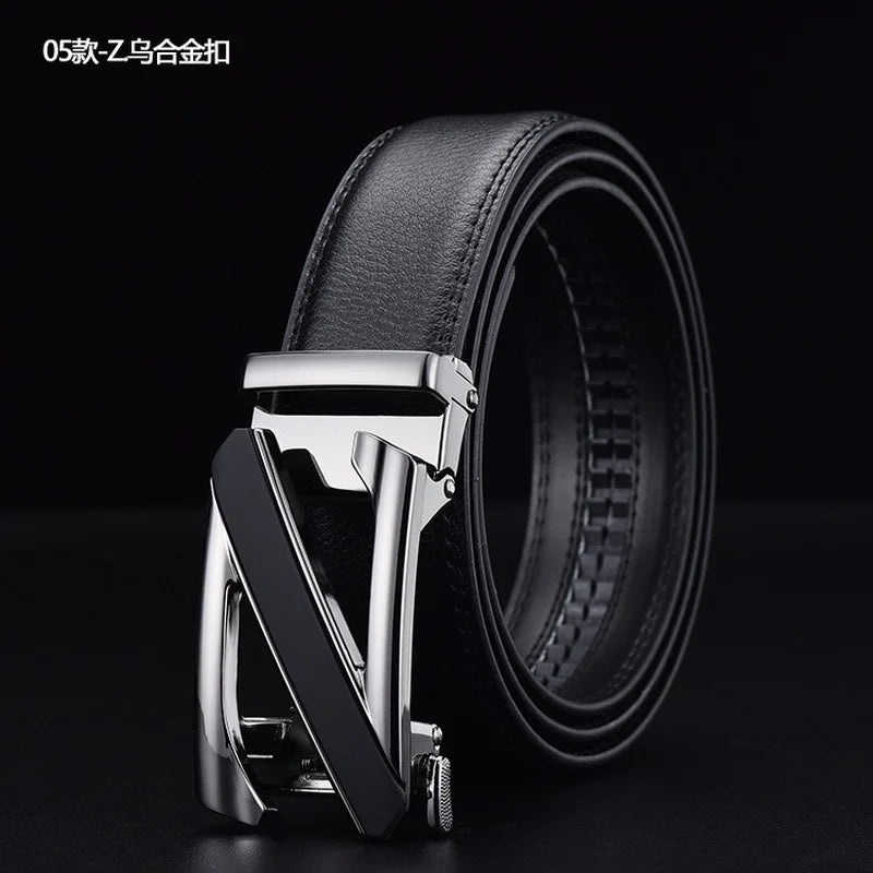 Upgrade your look with our business black leather belt