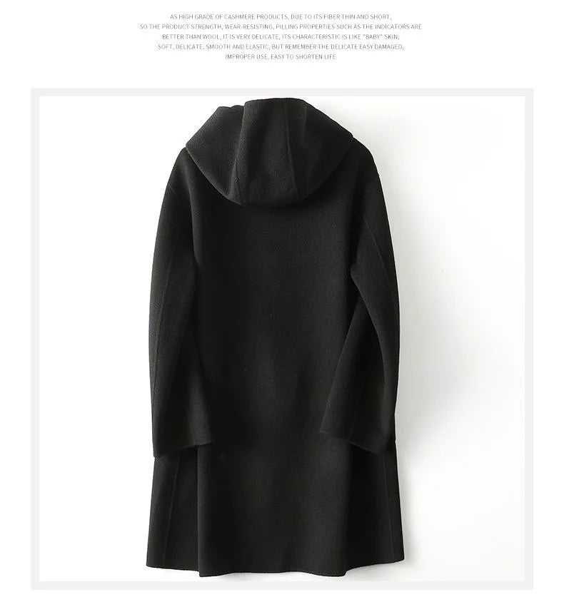 Women's Streetwear Woolen Hooded Coat