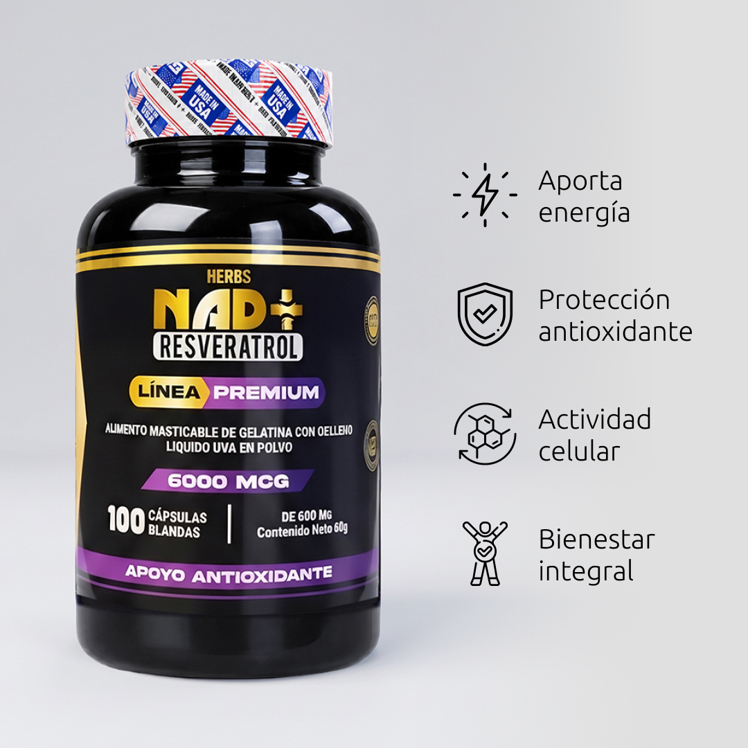 Cápsulas NAD+ Resveratrol Vitavit® - 100 Cápsulas